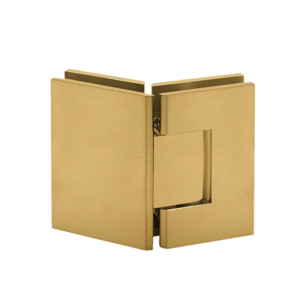 135 Degree Glass to Glass Shower Hinge Gold Adjustable