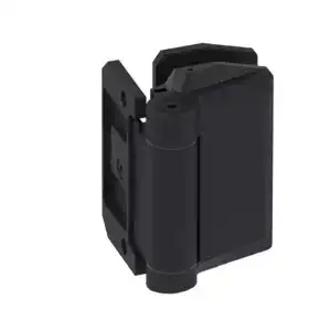 Heavy Duty Hinge Glass To Wall Black (set of 2)
