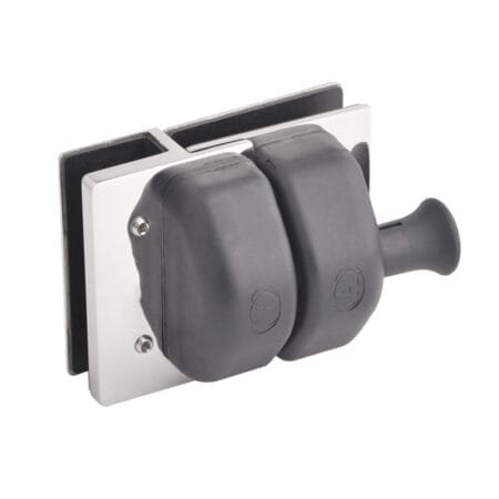 Libra 180 Glass To Glass Mirror Latch with Plastic Cap 2042
