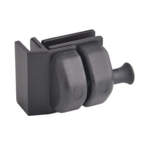 Libra Ex-90 Glass To Glass Black Latch with Plastic Cap