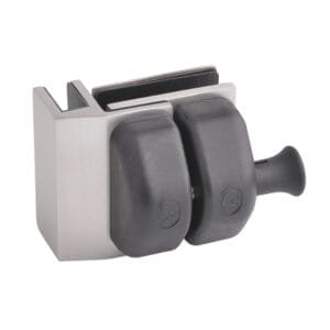 Libra Ex-90 Glass To Glass Satin Latch with Plastic Cap