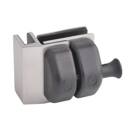 Libra Ex-90 Glass To Glass Satin Latch with Plastic Cap