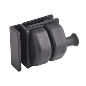 Libra In-90 Glass To Glass Black Latch with Plastic Cap 2042