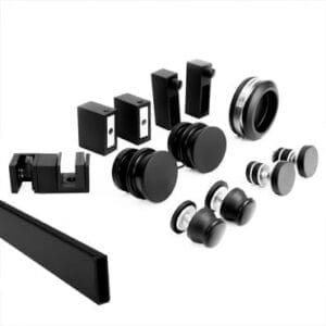 Sliding Shower Screen Black System