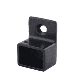 Square Top Rail Wall Bracket LR Round Black